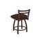 Holland Bar Stool Co 18" Low Back Swivel Vanity Stool, Bronze Finish, Rein Coffee Seat 41118BZ025 - alternate 5